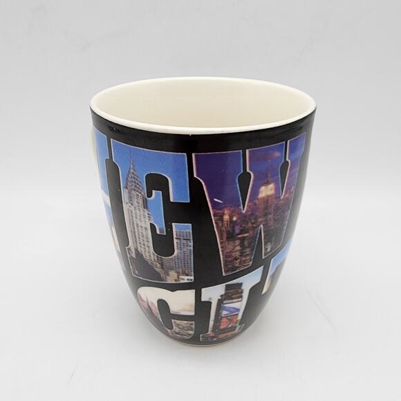 Vtg New York City Coffee Mug Cup 2 Pair Souvenir All For You Retro City Graphics - Picture 9 of 15